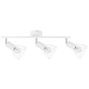 Lampa sufitowa biała metalowa listwa z reflektorami klosze w stylu industrialnym Spot-Light 2743302 Megan 3xE14 21cm x 47cm