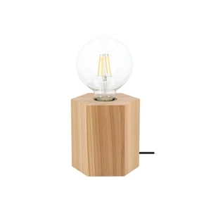 Lampa nocna nowoczesna drewniana dębowa podstawa sześcian Spot-Light 7819174 Drewno Dębowe Hexar E27