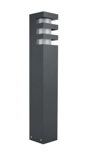 Popielata zewnętrzna lampa stojąca słupek oświetleniowy SU-MA RADO 2 DG Rado E27 IP54 50cm