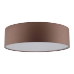 Lampa sufitowa okrągły brązowy plafon do sypialni z tkaninowym abażurem Spot-Light 4793802 Josefina LED 18W 2700K