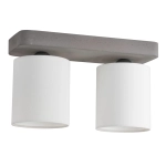 Lampa sufitowa betonowa listwa z białymi abażurami z tkaniny Spot-Light 2321236 Gentle 2xE27 21cm x 35cm