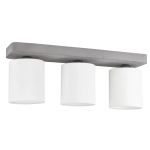 Lampa sufitowa betonowa podłużna z białymi abażurami z tkaniny Spot-Light 2321336 Gentel 3xE27 21cm x 35cm