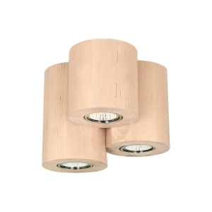 Lampa sufitowa z drewna brzozowego potrójne owalne tubki Spot-Light 2566360 Wooddream 3xGU10 15cm x 18cm