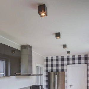 Lampa sufitowa box sześcian kostka nowoczesna betonowa szara Spot-Light 2576136 Concretedream 1xGU10 10x10cm