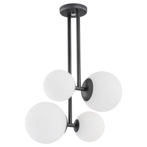 Grafitowa lampa sufitowa z szklanymi kloszami kulami Argon 1645 Aspen 4xE27
