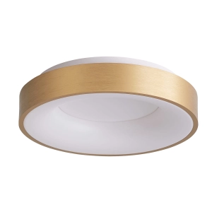 Okrągły płaski plafon złota szczotkowana obudowa i biały spód Italux 5304-840RC-GD-3 Giulia LED 40W 3000K 48cm x 12cm