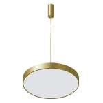 Lampa wisząca nowoczesna złota okrągła płaska na przewodzie w oplocie Italux 5361-830RP-GD-3 Orbital LED 30W 3000K