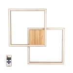 Prostokątna lampa sufitowa z drewna dębowego na pilota Spot-Light 91405274 Ramme LED 48W 3000K 64cm