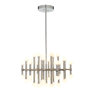 Nowoczesna niklowa lampa wisząca Italux MX16009008-37A Giovanna LED 94W 6084LM 3000K 70cm x 150cm
