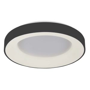 Okrągły plafon 48cm czarna obudowa i biały spód Italux 5304-840RC-BK-3 Giulia LED 40W 3000K