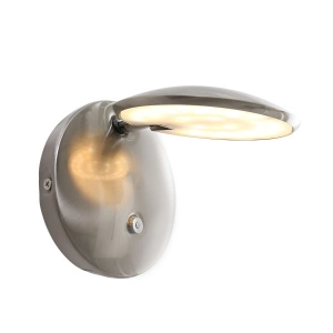 Srebrna nowoczesna lampa ścienna kinkiet ledowa Steinhauer 1442ST Zenith LED 6W 3000K 12cm