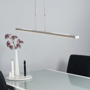 Srebrna smukła lampa wisząca listwa Steinhauer 1482ST Zelena LED 2x8,4W + 2x4,2W 3000K 122cm