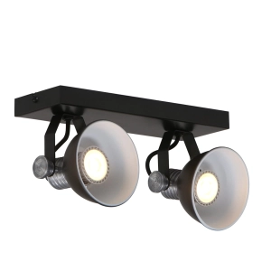 Czarna klasyczna lampa sufitowa Steinhauer 1534ZW Brooklyn 2xGU10 29cm