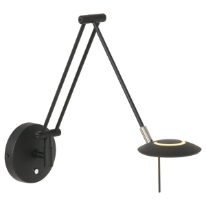 Czarna regulowana lampa ścienna kinkiet Steinhauer 2110ZW Zodiac LED 6W 2700K 52cm