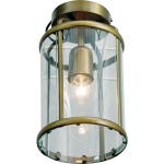 Złota klasyczna lampa sufitowa plafon transparentne szkło Steinhauer 5973BR Pimpernel E27 16cm
