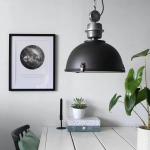 Czarna klasyczna lampa wisząca na łańcuchu Steinhauer 7586ZW Bikkel E27 42cm