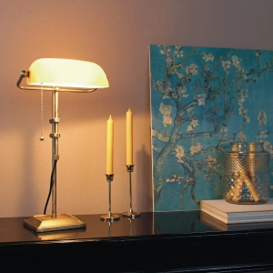Mosiężna klasyczna regulowana lampa nocna Steinhauer 7735BR Ancilla E27 57cm