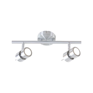 Biała nowoczesna lampa sufitowa plafon regulowane reflektory Steinhauer 7902ST Natasja LED 2x7W 2700K 38cm