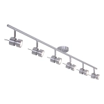 Srebrna nowoczesna listwa sufitowa plafon ruchome reflektory Steinhauer 7906ST Natasja LED 6x7W 2700K 134cm