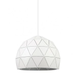 Lampa wisząca biała klosz metalowy kopuła geometryczne trójkąty Italux MDM-3471-1 W Harley 1xE27
