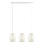Lampa wisząca złota nowoczesna trzy wiszące klosze metalowe geometryczne trójkąty w rzędzie Italux MDM-3480/3 W Harley 3xE27 60cm