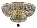 Lampa Sufitowa Żyrandol Kryształowy Plafon Maytoni DIA100-CL-12-G Basfor 12xE14 46cm x 32cm złoty