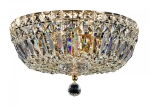 Lampa Sufitowa Kryształowy Żyrandol Maytoni DIA100-CL-03-G Basfor 3xE14 30cm x 20cm złoty