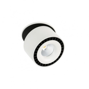 Lampa podtynkowa okrągły reflektor biały z czarnym dodatkiem Italux SL7560/28W LED 4000K WH+BL Sevilla Round Recesse