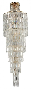 Lampa Wisząca kryształowy żyrandol Maytoni DIA003-PT50-G Niagara 6xE14 51cm x 175cm złoty