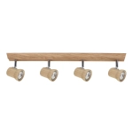 Lampa sufitowa listwa z reflektorami drewno dębowe olejowane Spot-Light 2434474 Venla Sufitowa 4xGU10 14cm x 69cm