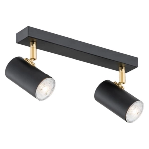 Lampa sufitowa punktowa spot Argon 891 Lagos 2xGU10 35cm czarny mosiądz