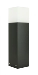 Czarna zewnętrzna lampa stojąca słupek oświetleniowy SU-MA CB-MAX 400 BL Cube Max E27 IP44 40cm