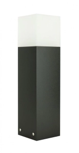 Czarna zewnętrzna lampa stojąca słupek oświetleniowy SU-MA CB-MAX 400 BL Cube Max E27 IP44 40cm