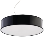 Czarna okrągła lampa wisząca z tworzywa sztucznego Sollux Lighting SL.0118 Arena 3xE27 45cm