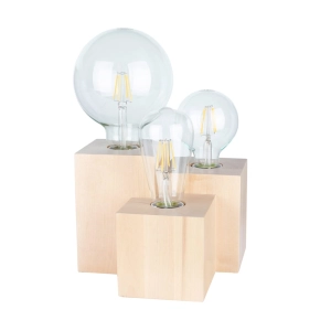 Lampa nocna stołowa w stylu rustykalnym kwadratowe schodki Spot-Light 2276360 Vincent 3xE27 15cm