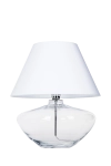 Lampa Nocna Stołowa Szklana z Abażurem 4Concepts L008031215 Madrid E27 40cm x 45cm abażur biały biały