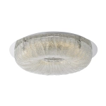 Lampa sufitowa chromowana szklany klosz dekoracyjny w kształcie okręgu Plafon Italux MX15118-1A-36W Mercer LED 36W 3000K