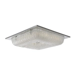 Lampa sufitowa plafon w stylu nowoczesnym glamour chromowana kwadratowa podstawa szklany klosz dekoracyjny Italux MX15118-1B-40W Mercer LED 40W 52cm
