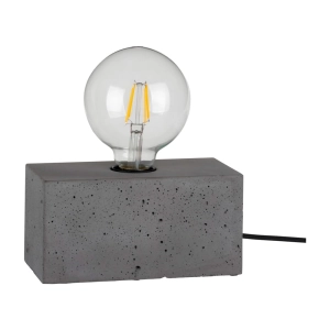 Lampa nocna betonowa kostka na żarówkę dekoracyjną szara Spot-Light 7370936 Strong Double E27 9x18cm