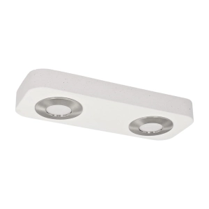 Lampa sufitowa podłużna z białego betonu i dwoma oczkami LED Spot-Light 2291237 Cool 2x5W 3000K