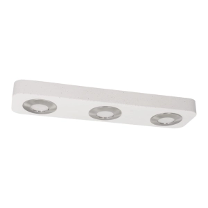 Lampa sufitowa z białego betonu podłużna z oczkami LED Spot-Light 2291337 Cool 3x5W 3000K 3,5cm x 42cm