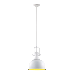 Lampa wisząca skandynawska biała metalowa nad stół Italux MA04431CA-001 Laredo 1xE27
