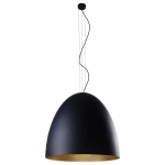 Czarna kopułowa lampa wisząca z złotym wnętrzem klosza Nowodvorski 9026 Egg XL 7xE27 75cm x 350cm