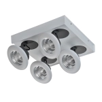 Lampa sufitowa box kwadratowa podsufitka biała cztery reflektorki oczka regulowane Italux FH31784S4 Catalina LED 28W 3000K