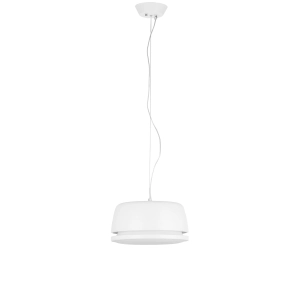 Lampa wisząca biała nad stół okrągły klosz w stylu nowoczesnym Italux AD15011-1B WH Miranda LED 15.2W 3000K