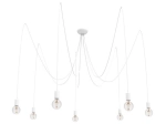 Biała podwieszana lampa typu pająk do sypialni Nowodvorski 9743 Spider VII 7xE27 kable 300cm