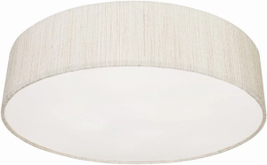 Biały okrągły plafon z materiału do sypialni Nowodvorski 8952 Turda III 3xE27 50cm x 13cm