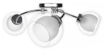 Lampa sufitowa z podwójnymi szklanymi kloszami na chromowanych ramionach Lemir O2043 P3 CH Dexy 3xE27