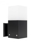Czarna zewnętrzna lampa ścienna kinkiet elewacyjny SU-MA CB-MAX K BL Cube Max E27 IP44