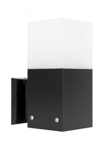 Czarna zewnętrzna lampa ścienna kinkiet elewacyjny SU-MA CB-MAX K BL Cube Max E27 IP44